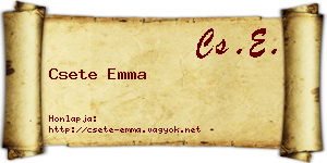 Csete Emma névjegykártya