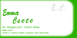 emma csete business card